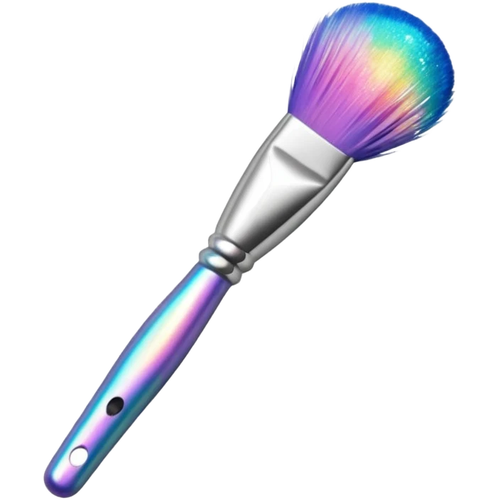 Iridescent makeup brush emoji