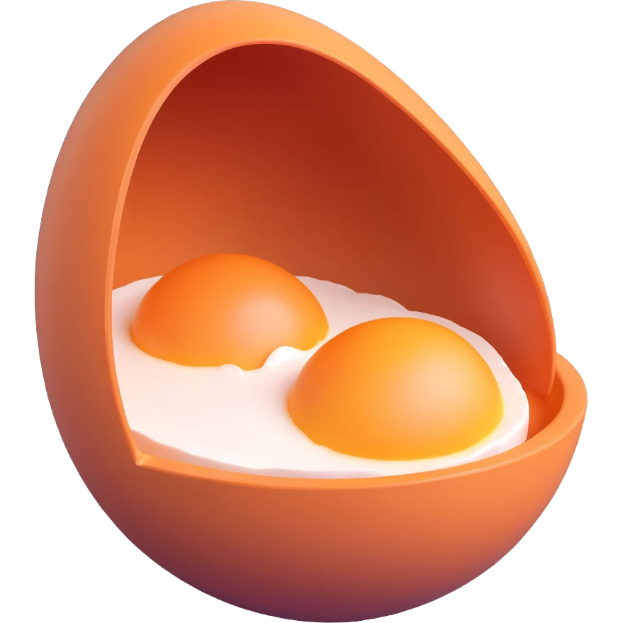 simple and cute 3D emoji style egg emoji