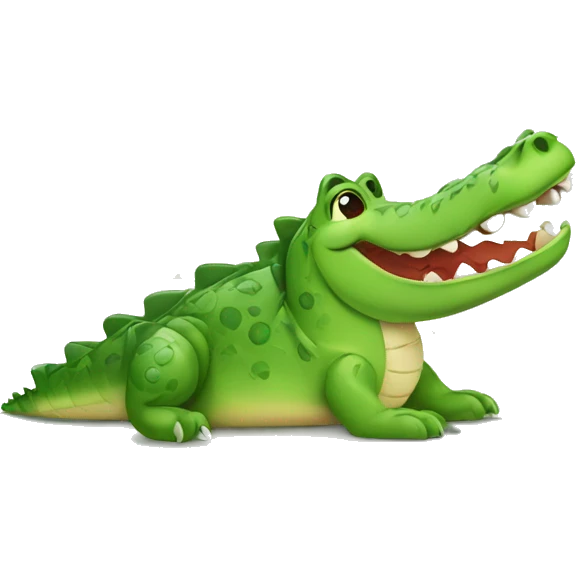Cute crocodile with shoes  emoji
