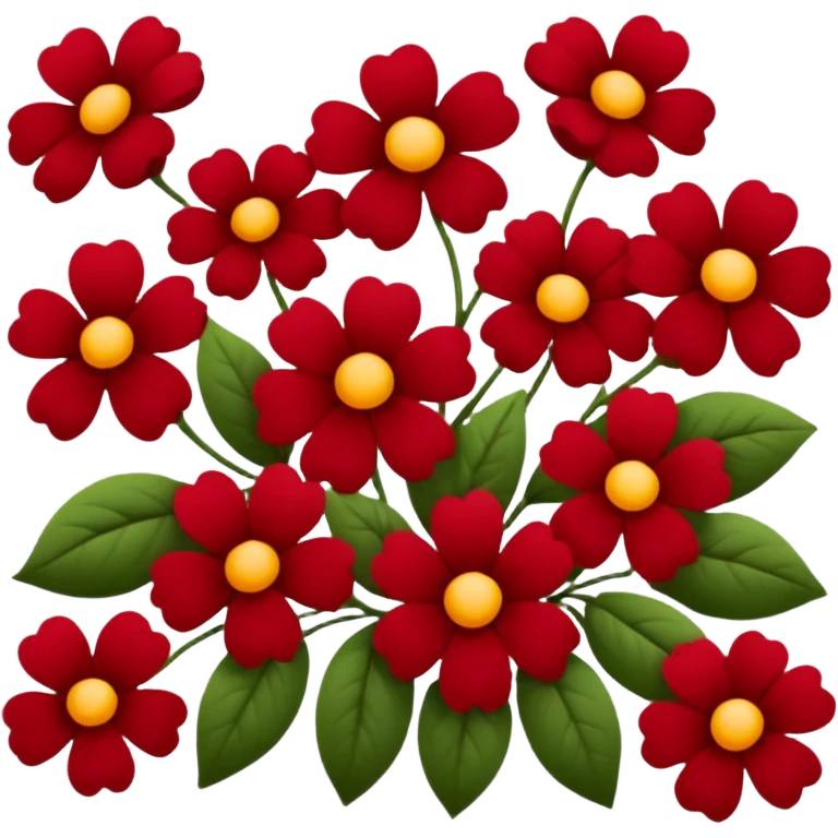 dark red flowers emoji