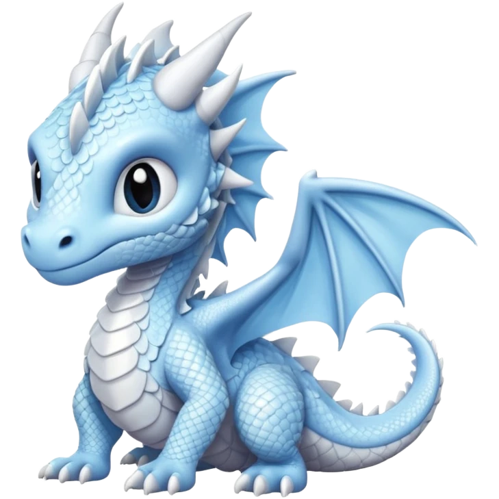baby white dragon emoji