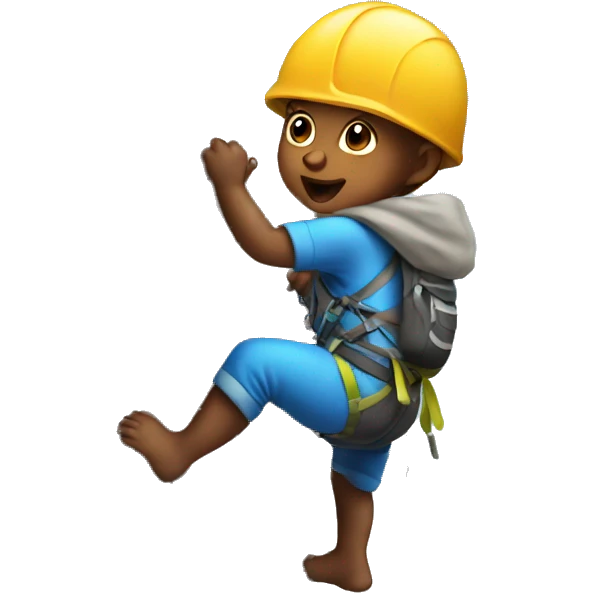 Climbing baby emoji