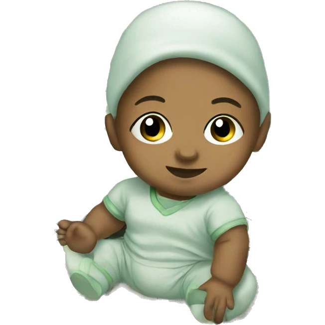 Baby with dollar bills around it emoji