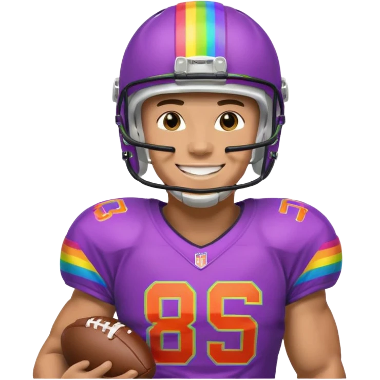 A LGBTQ American football player more LGBTQ  emoji