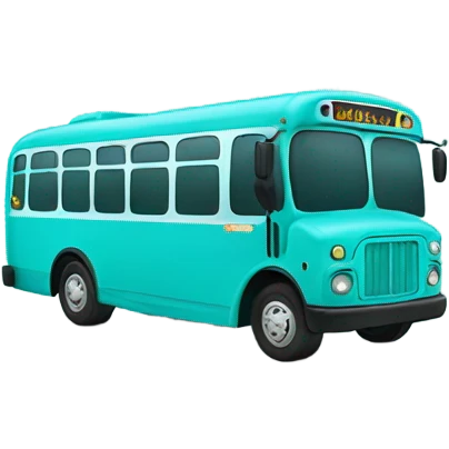 turquoise bus  emoji
