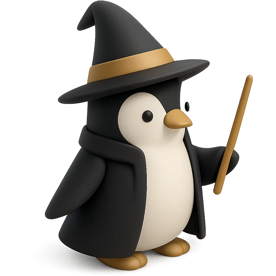 penguin wizard emoji