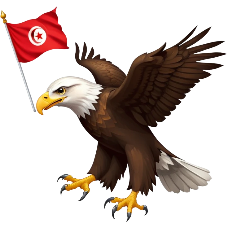 Eagle with Tunisian flag emoji
