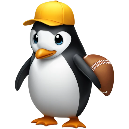 Penguin holding a softball emoji