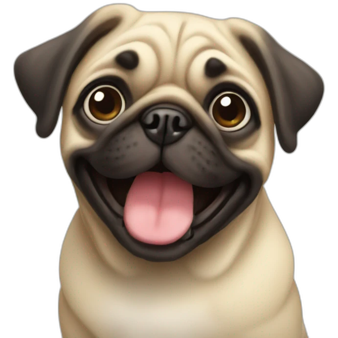 smiling pug emoji