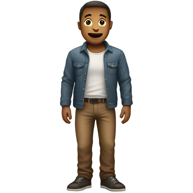Man with brown stain on the back of his pants emoji