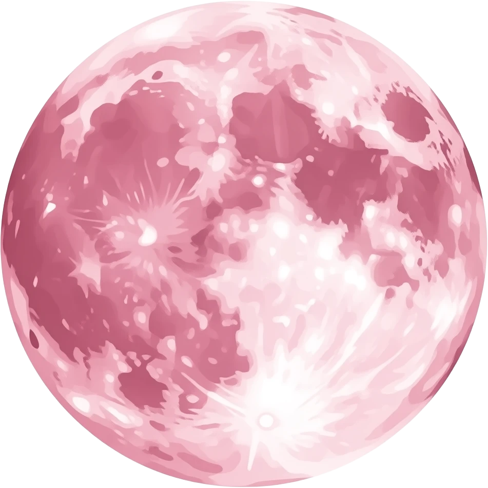 Pink moon emoji