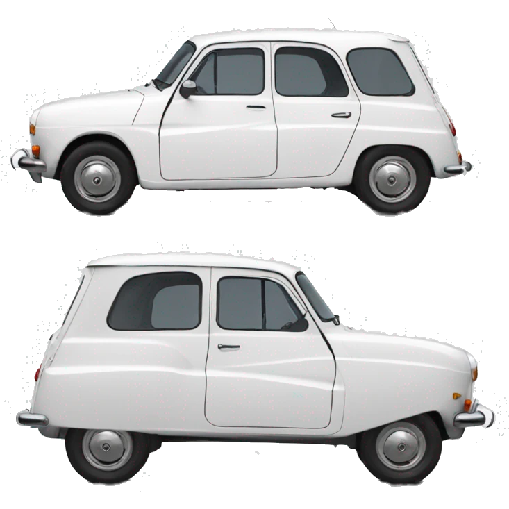Renault 4L white sideway emoji