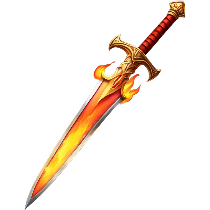 Flaming sword emoji