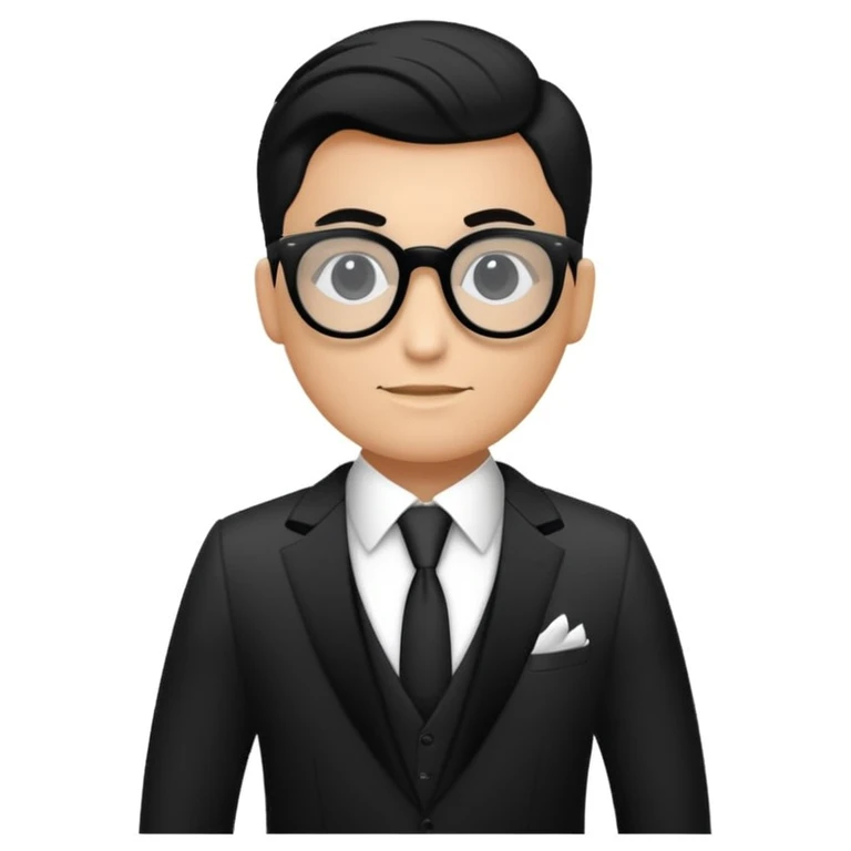 Pelicano con traje de gala y lentes oscuros  emoji