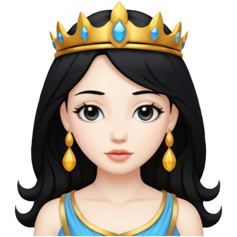 Godess with black hair emoji