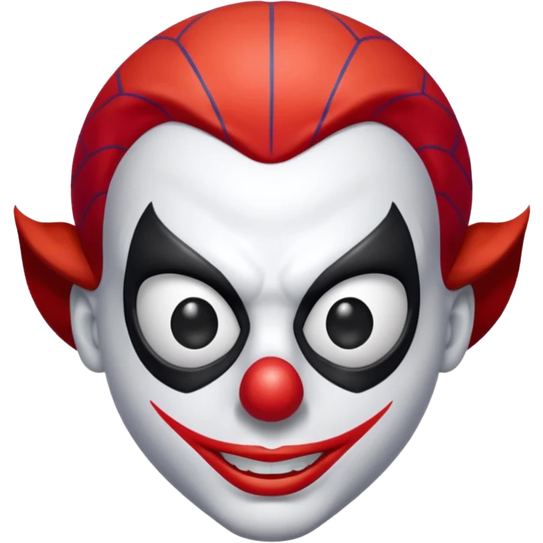 Create a Spider-Man with clown nose emoji