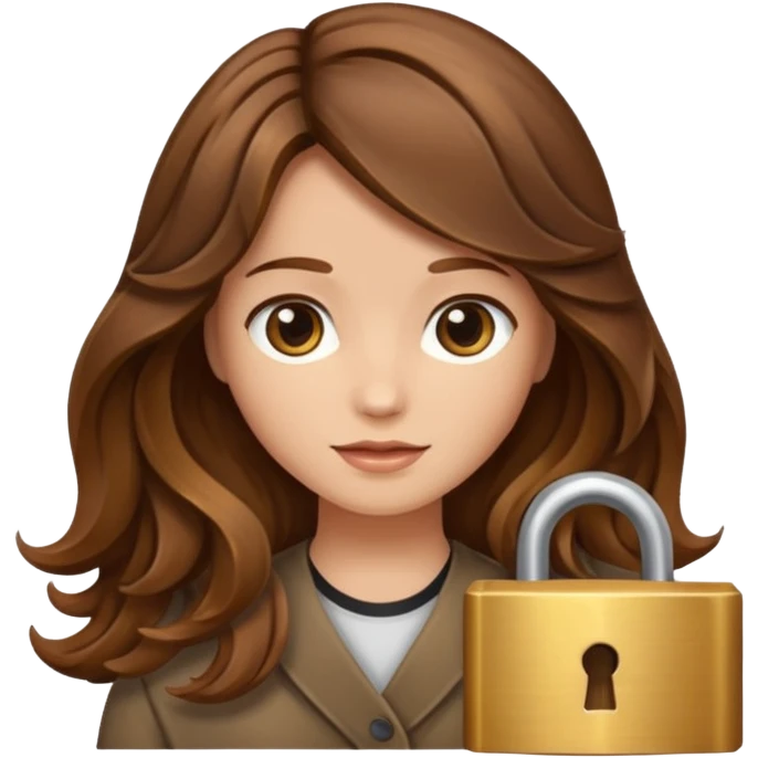 A lock of brown hair. emoji