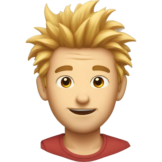 mewing guy with spike hair emoji
