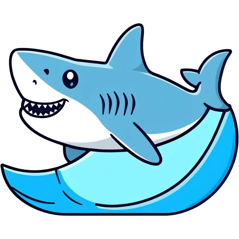 Shark with  blue shoes emoji
