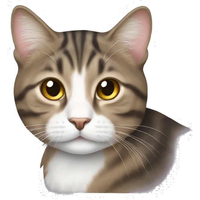 Long hair tabby cat emoji