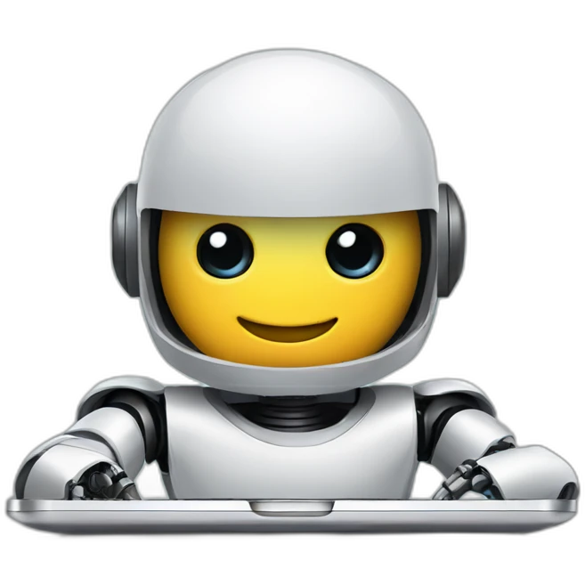 robot resume builder laptop emoji