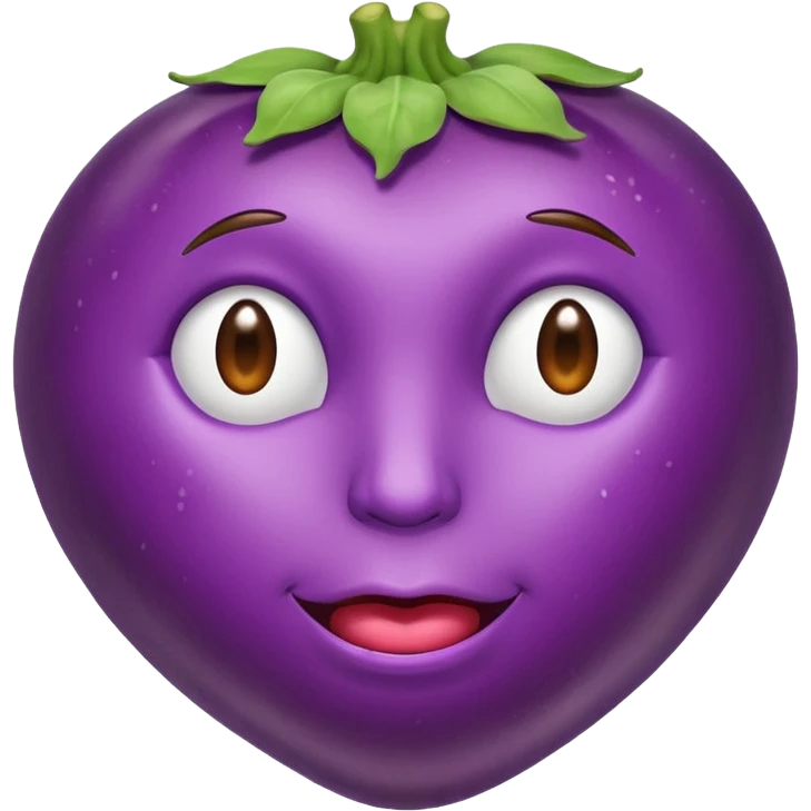 kissing face with eggplant  emoji