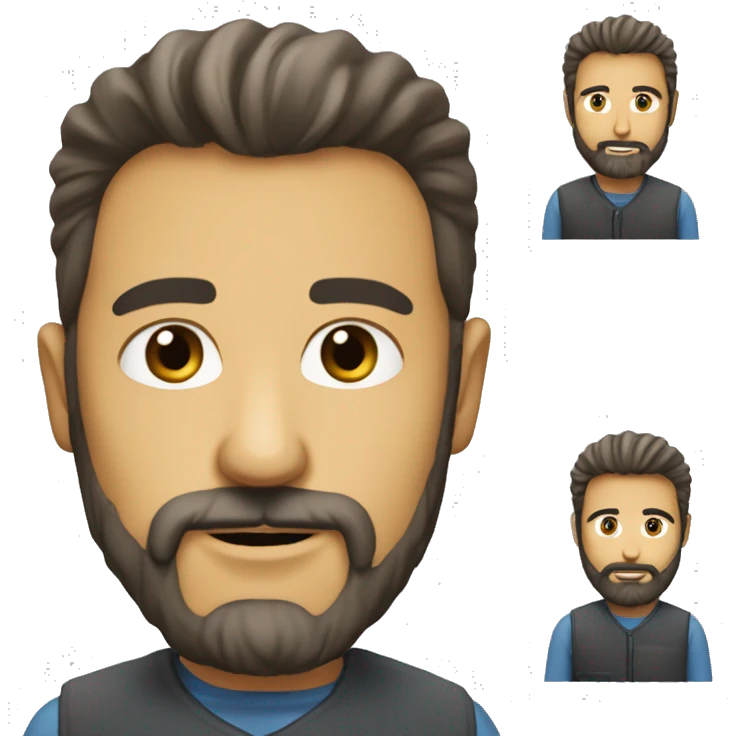 Féliciter mon équipe avec un personnage  avec un petite barbe de 1 jour emoji