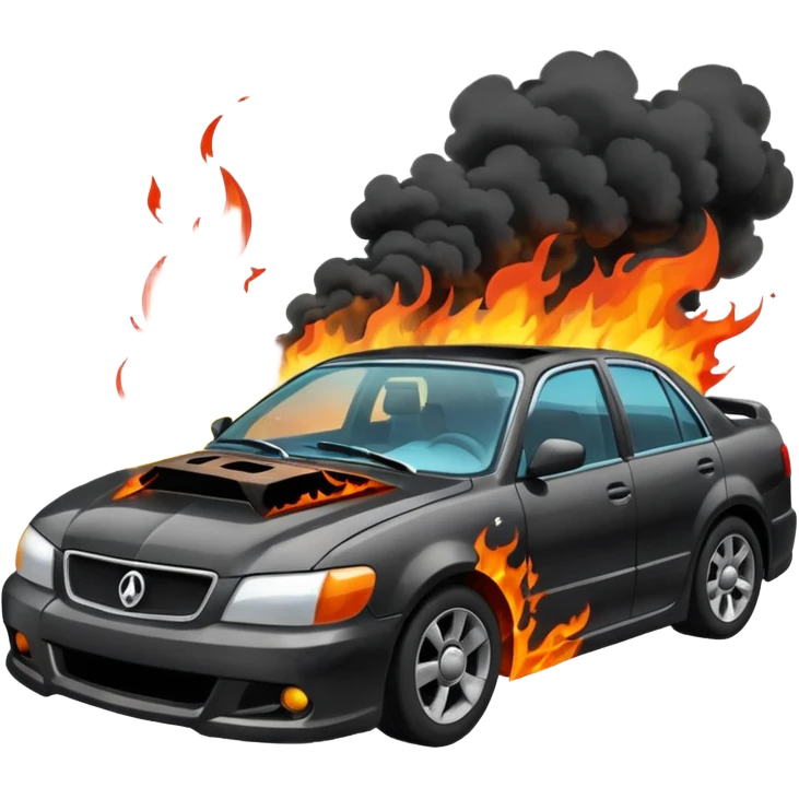 crashed car emoji