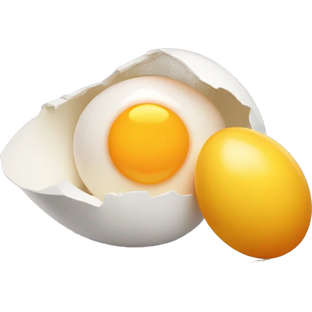 Egg cracked with yolk coming out emoji