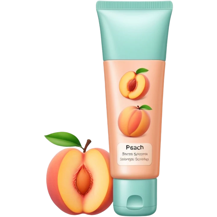 peach skincare tube emoji