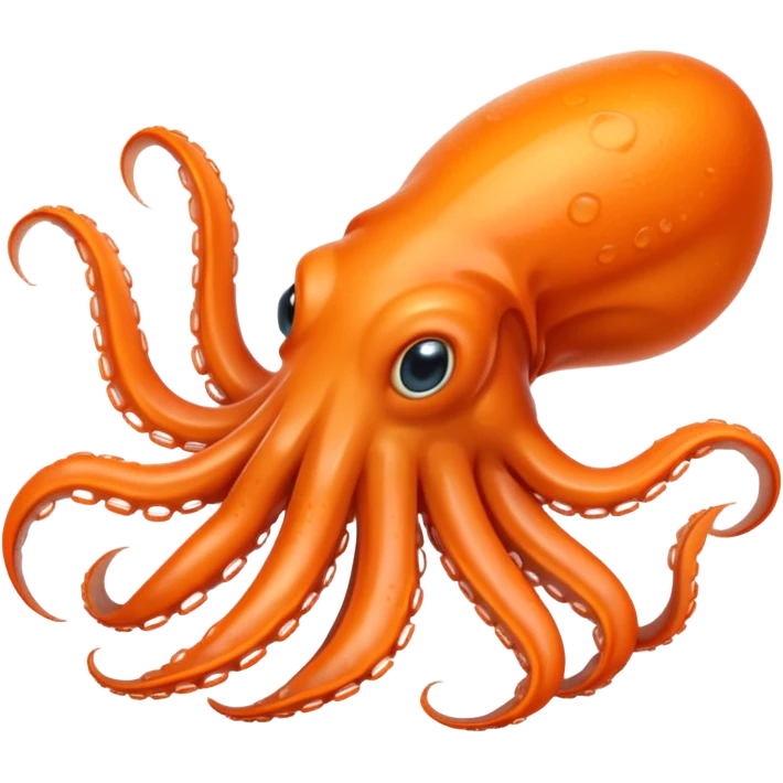 orange coloured Squid emoji