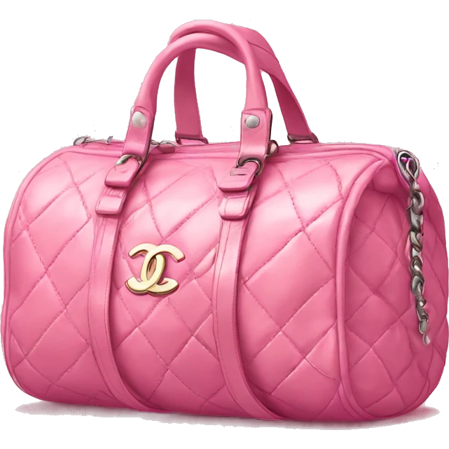 Pink chanel duffel bag emoji