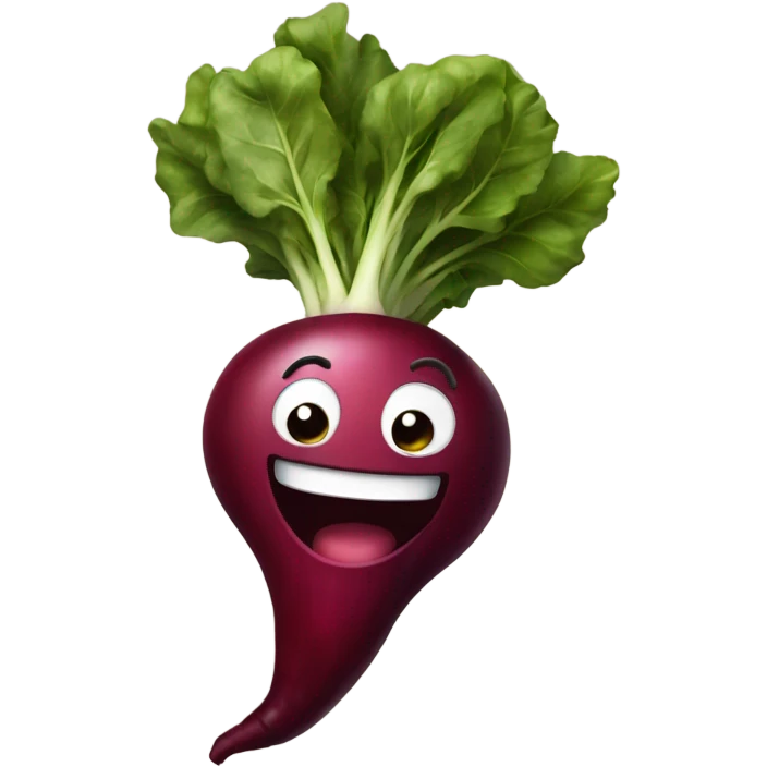 happy beetroot shows great emoji