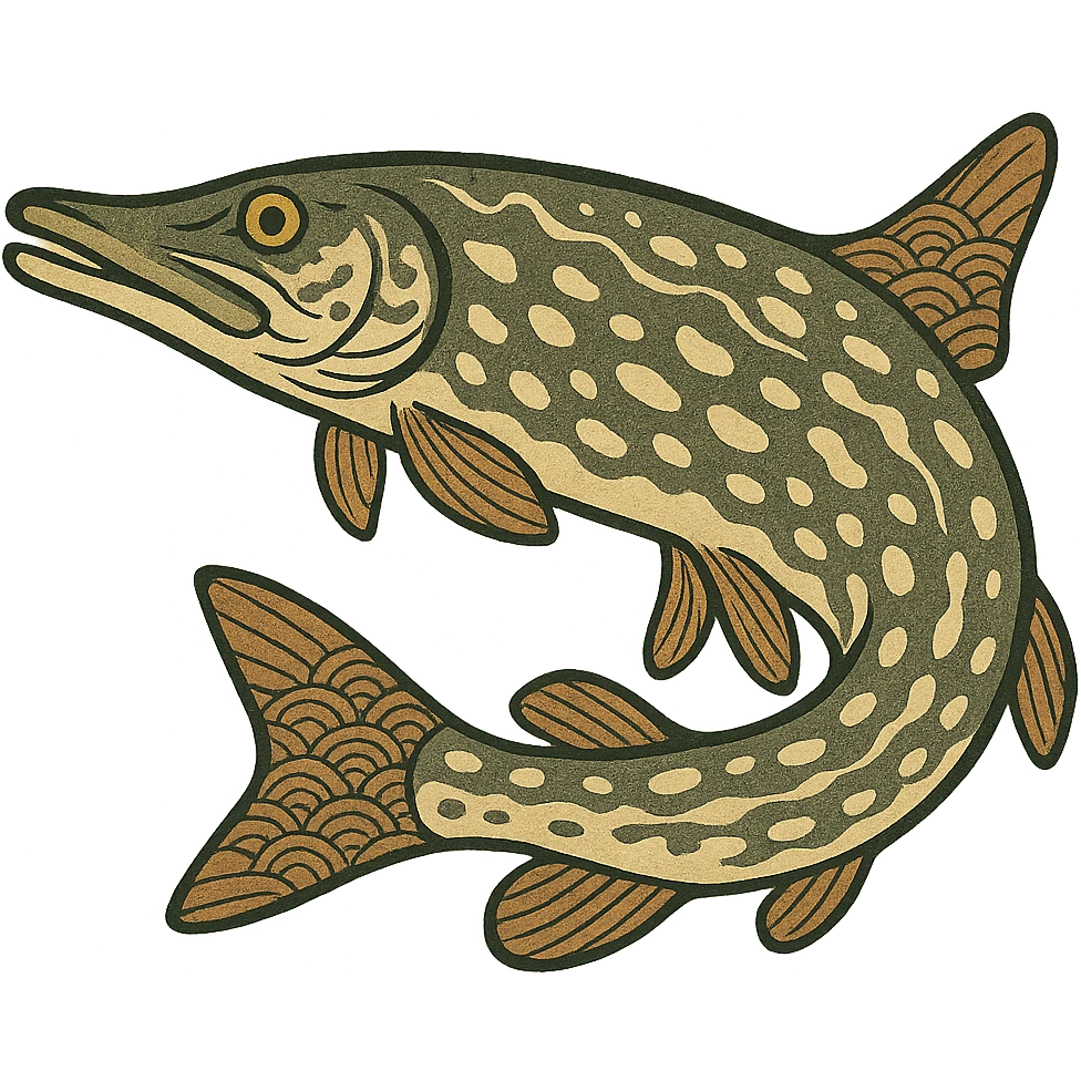 ukiyo-e style pike fish emoji