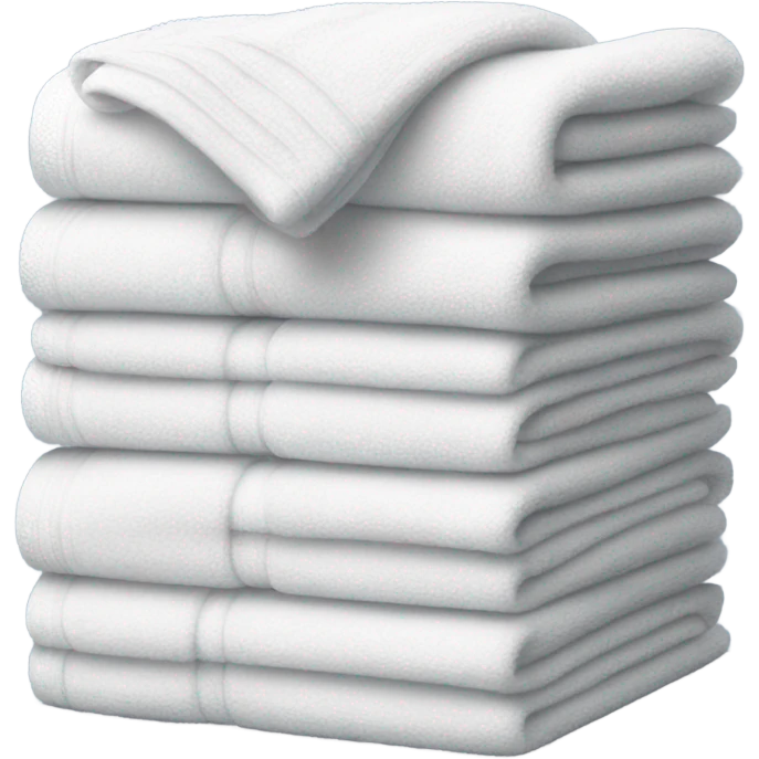 a stack of snow-white towels emoji