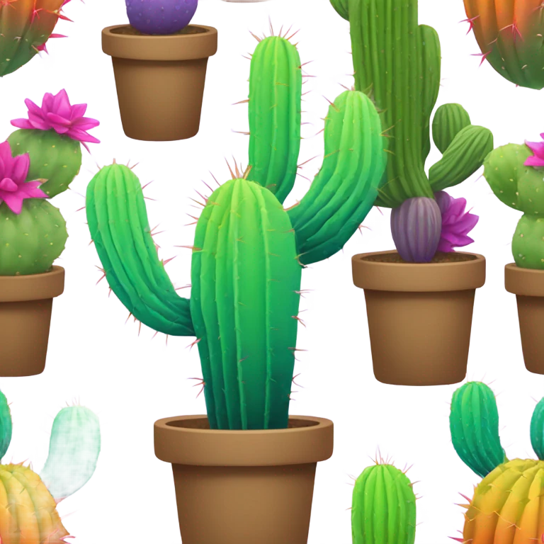 Rainbow cactus ￼ emoji