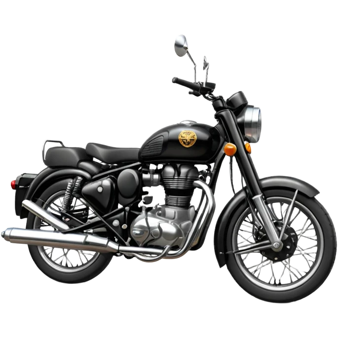 Black royal Enfield emoji