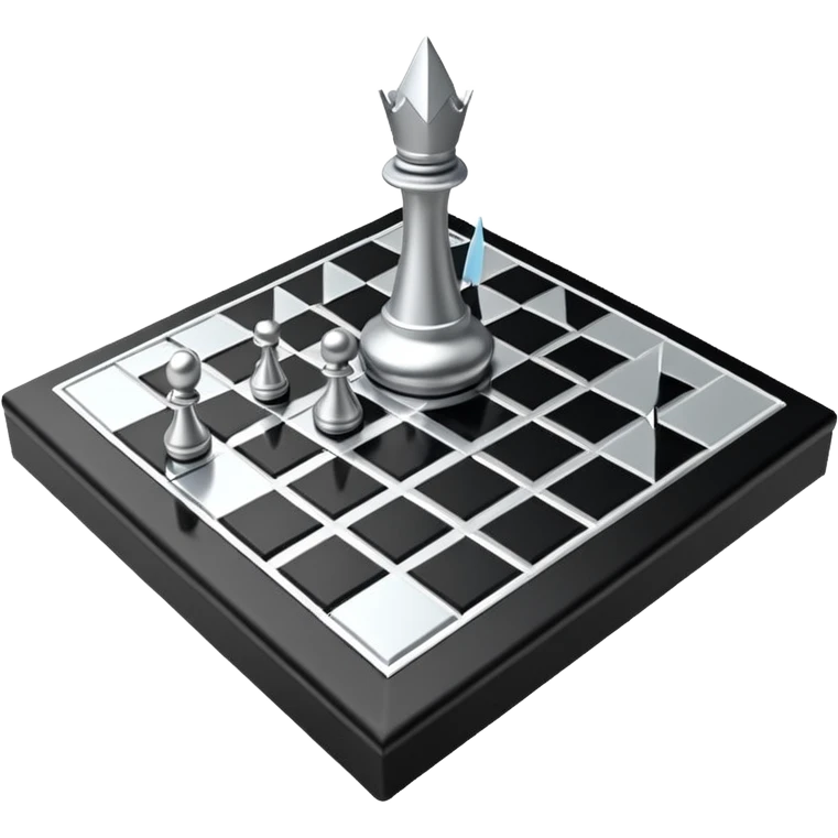3d chessboard with arrow emoji