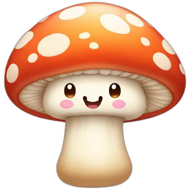 kawaii mushroom emoji
