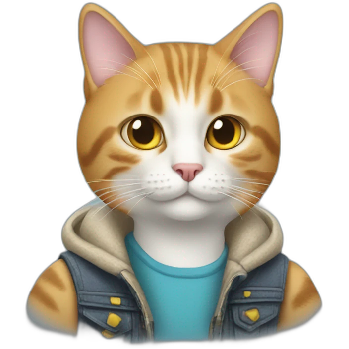 cat version of marty mcfly emoji