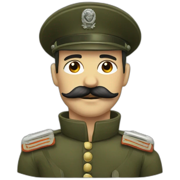 Soldat-moustache emoji