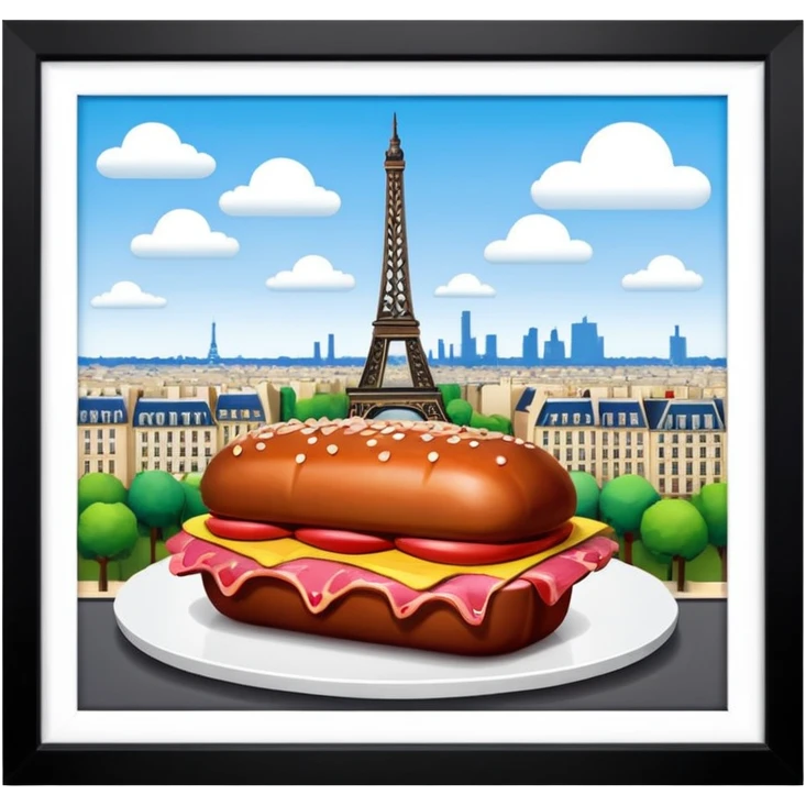  paris art city SPAM meat jeff koons style sculpture arty landscape  emoji