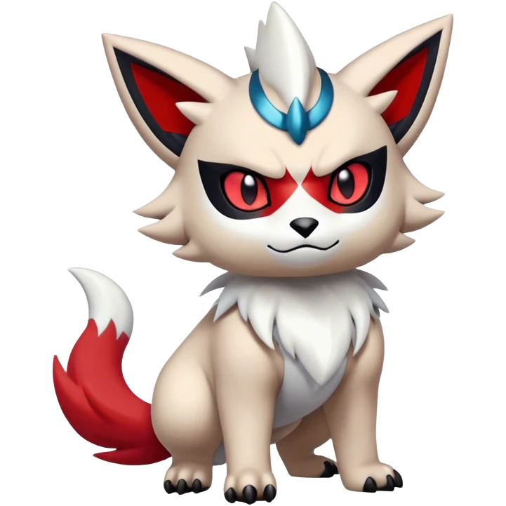 Edgy Cool Kawaii Litten-Absol-Zorua-Zangoose-Pokémon Full Body emoji