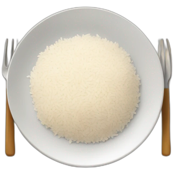 plate full of rice emoji