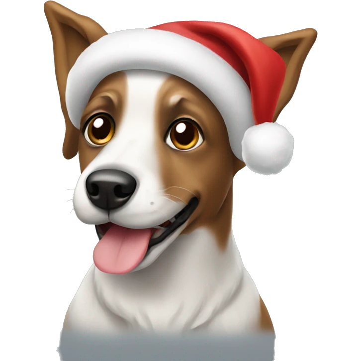 Christmas dog emoji