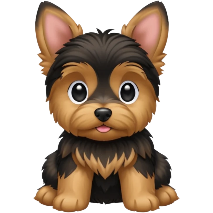 Floppy eared Yorkie puppy emoji