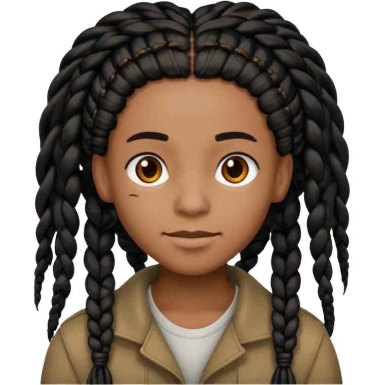 Black dread head with brases emoji