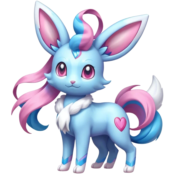 Colorful Sylveon-Suicune-hybrid emoji