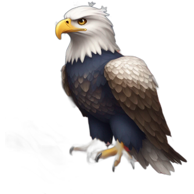 Eagle wearing USA flag emoji