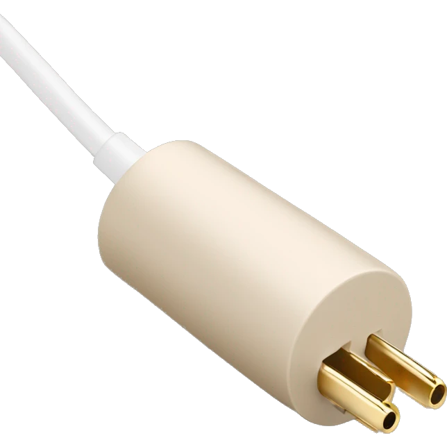 beige stereo adapter mini jack to big jack for headphones  emoji